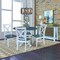 International Concepts Round 42 in. Dual Drop Leaf Dining Table with 4 X-back Chairs - 5 Piece Dining Set, 42 in W, Wood K05-42DP-C14-4 - alternate 3
